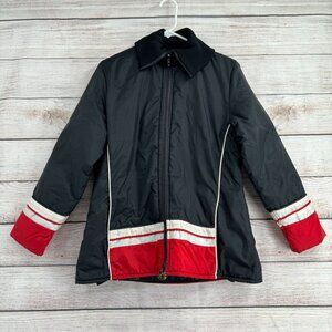 Vintage 70's Yamaha Full Zip Insulated Motorcycle Jacket Men's M Black/Red/White